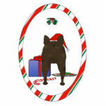 Nada empalma un ornamento del navidad del dogo fra escultura fotográfica