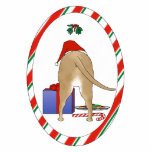 Nada empalma un ornamento del navidad del pitbull escultura fotografica