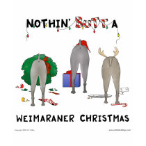Nada empalma una Navidad de Weimaraner