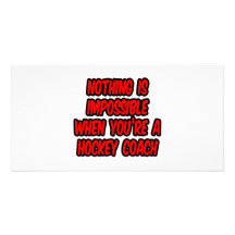 Nada es imposible… coche de hockey tarjeta personal con foto