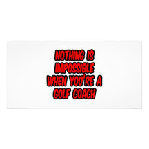 Nada es imposible… coche del golf tarjeta fotográfica