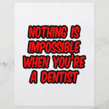 Nada es imposible… dentista tarjeta publicitaria