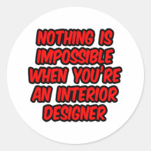 Nada es imposible… interiorista pegatinas  