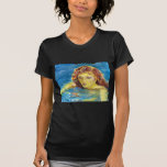 Nadador de sexo femenino principal rojo de la bell camisetas