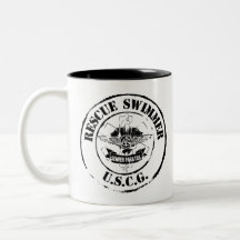 Nadador del rescate (Grunge) Taza De Café