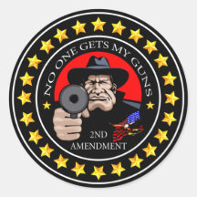 Nadie consigue mis armas 2 etiqueta redonda