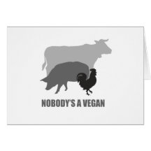 Nadie un vegano tarjeton