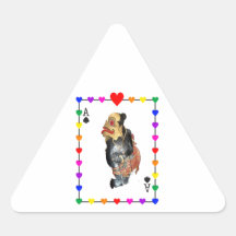 Naipe del arco iris de la diversión calcomanías triangulos personalizadas