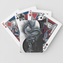 Naipes chinos del dragón de Yin Yang Baraja Cartas De Poker