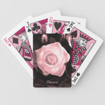 Naipes de la flor de la sepia cartas de juego