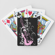 Naipes de la guitarra del polluelo del eje de bala cartas de juego