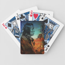 Naipes del indio del nativo americano baraja de cartas