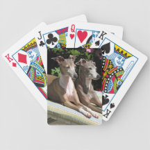 Naipes del perro de Whippet