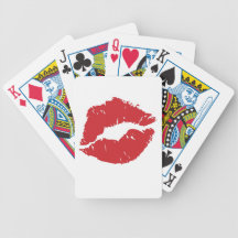 Naipes grandes del beso baraja cartas de poker