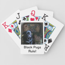 Naipes negros de la regla de los barros amasados cartas de juego