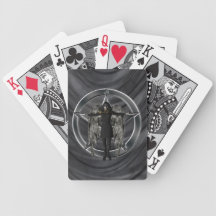 Naipes oscuros del ángel cartas de juego