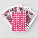 Naipes rosados de los corazones baraja cartas de poker