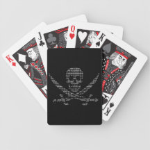 Naipes trágicos del pirata informático oscuro cartas de juego