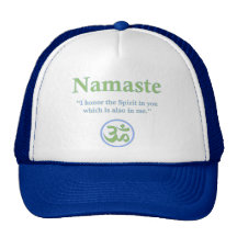 Namaste - con cita y símbolo de OM Gorras De Camionero
