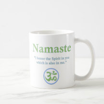 Namaste - con cita y símbolo de OM Tazas