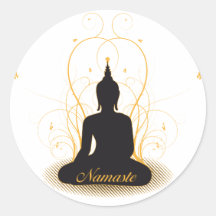 Namaste elegante Buda Etiquetas