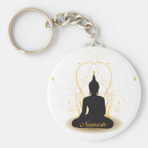 Namaste elegante Buda Llavero Personalizado