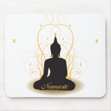 Namaste elegante Buda Tapete De Raton