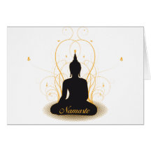 Namaste elegante Buda Tarjetón