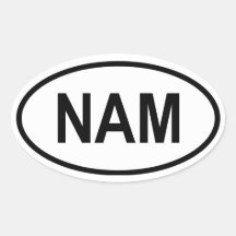 Namibia "NAM " Calcomania De Óval Personalizadas