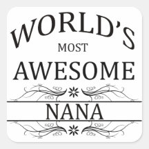 Nana más impresionante del mundo colcomanias cuadradas