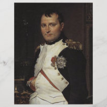 Napoleon en su estudio de Jacques Louis David folletos