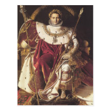 Napoleon I en su trono imperial Tarjetas Postales