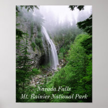 Narada FallsMt. Un parque nacional más lluvioso Posters