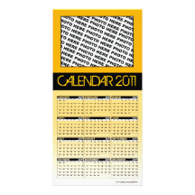 Naranja 2011 de la tarjeta de la foto del calendar tarjetas fotográficas personalizadas