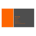Naranja bicolor básico tarjetas de visita