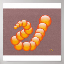 Naranja-Bola-Serpiente Impresiones