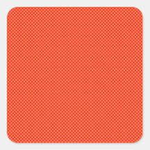 Naranja brillante y mini modelo de lunares rojo colcomanias cuadradass