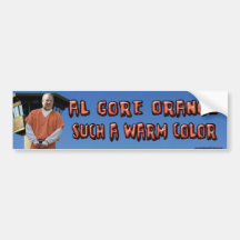 Naranja de Al Gore - pegatina para el parachoques Etiqueta De Parachoque
