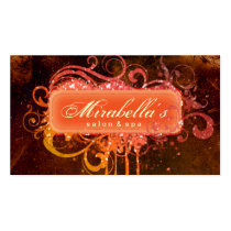 Naranja de Brown del salón del brillo de la tarjet tarjetas de negocio