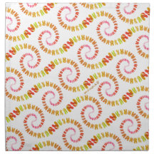 naranja de cadena espiral de los conejos de la son servilleta de papel