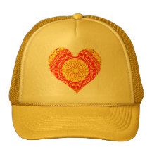 Naranja de cristal del mosaico del efecto/amarillo gorras de camionero