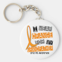 Naranja de la esclerosis múltiple del ms para mi a llavero