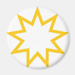 Naranja de la estrella de Bahai Imán De Frigorífico