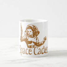 Naranja del cadete del espacio taza de café