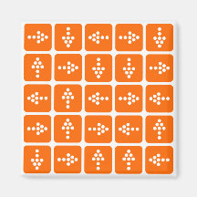 Naranja del cuadrado de la flecha del LED Iman De Nevera