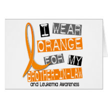 Naranja del desgaste de la leucemia I para mi cuña Felicitaciones
