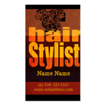 Naranja del salón del Hairstylist Tarjeta De Visita