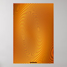 Naranja en el arte amarillo Lge de la pared de la  Posters