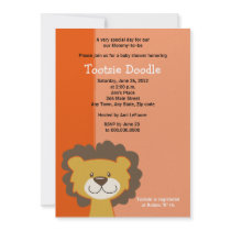 Naranja linda de la invitación de la fiesta de bie invitaciones