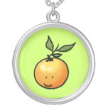 Naranja lindo del kawaii pendientes personalizados